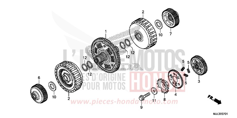 KUPPLUNG (NC700XD/750XD) von NC750X DCT CANDY ARCADIAN RED (R305) von 2014